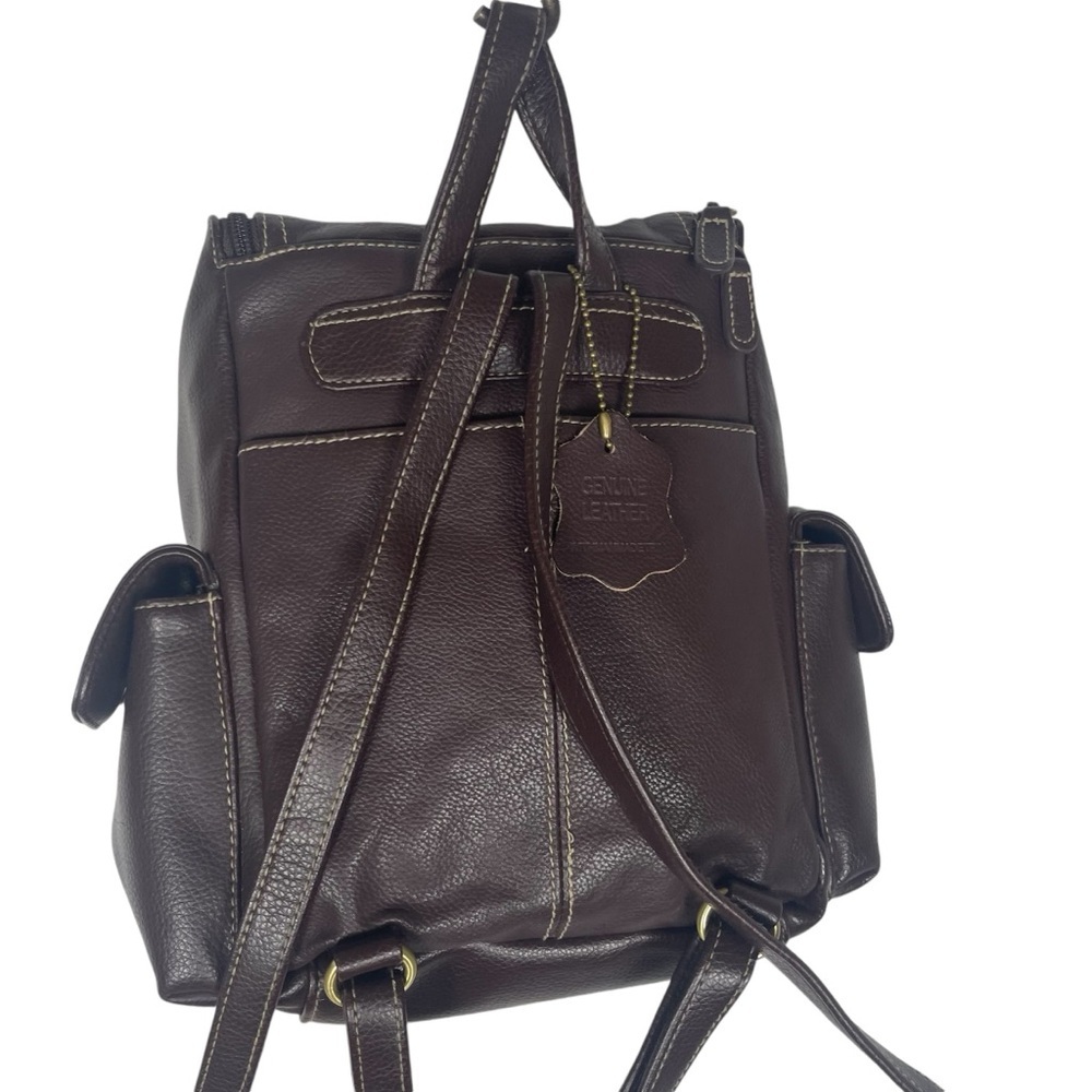 Brown Leather Backpack - image 2